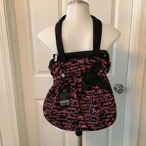 TOUR médium bag color pink and black France, Paris.